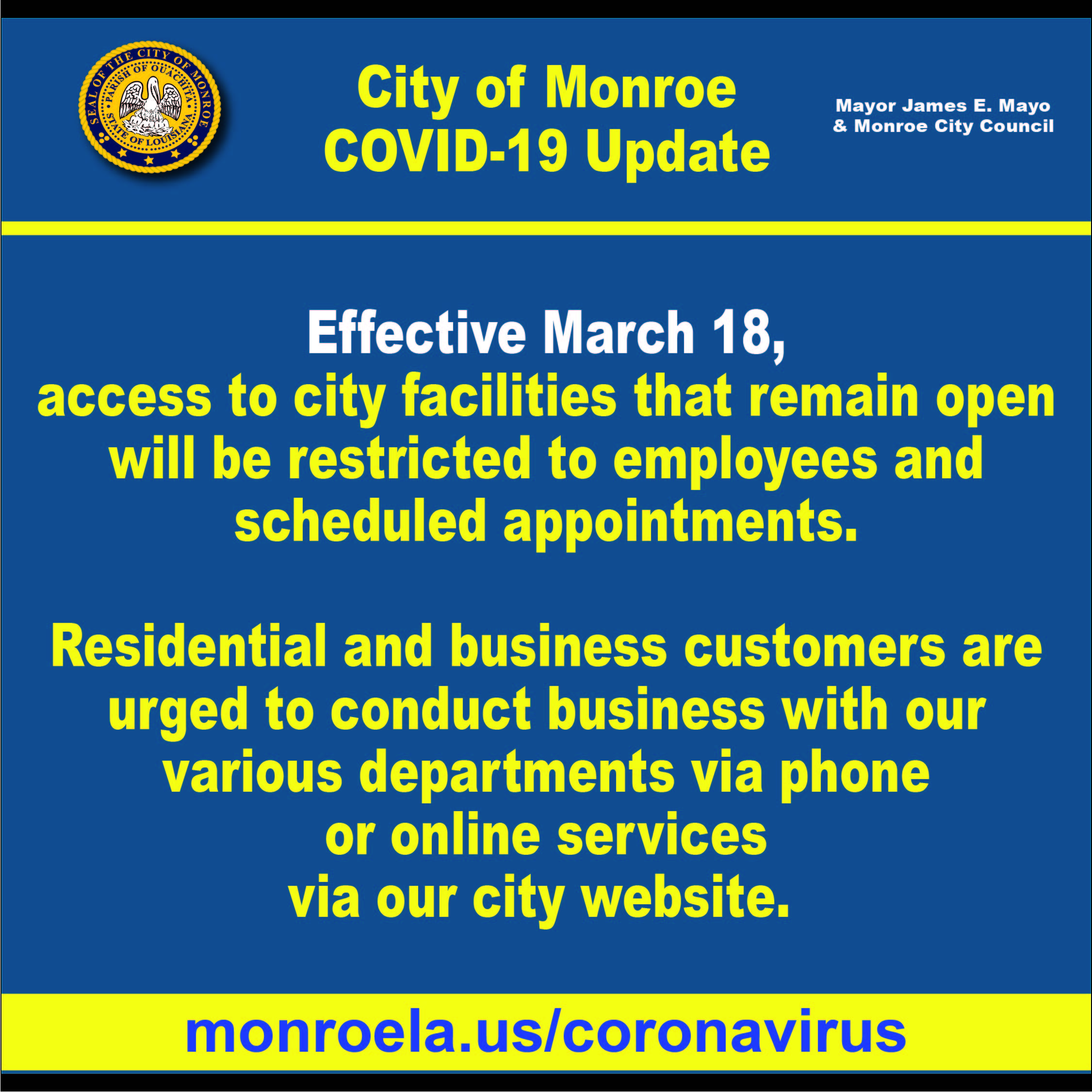 COVID-19 Response City of Monroe La