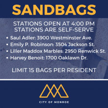 List of Sandbagging Locations - Open at 4:00 p.m