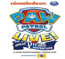 X Barks the Spot in PAW Patrol Live! “The Great Pirate Adventure” in Monroe